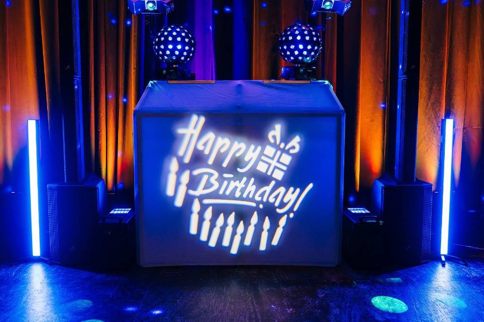 Happy Birthday blue yellow set