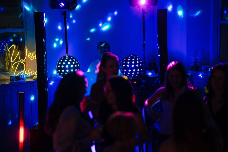 Dark party dance floor