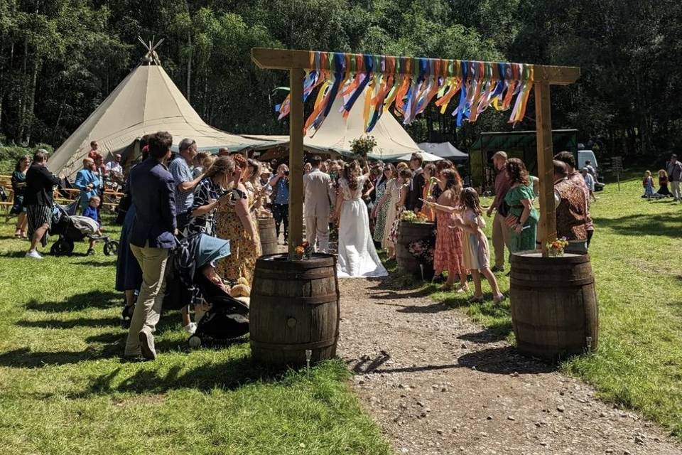 Large festival wedding