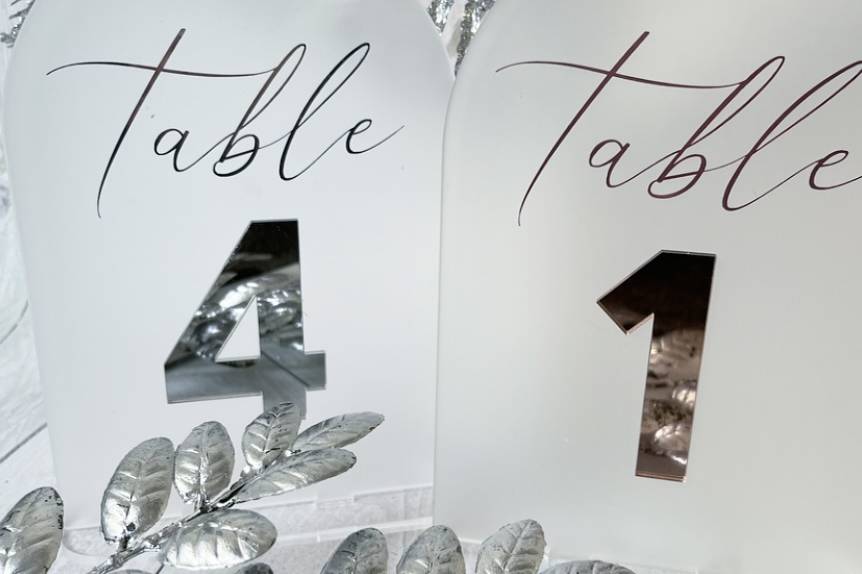 Acrylic Table Numbers