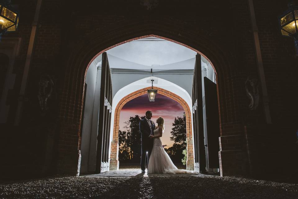 Dramatic wedding portrait