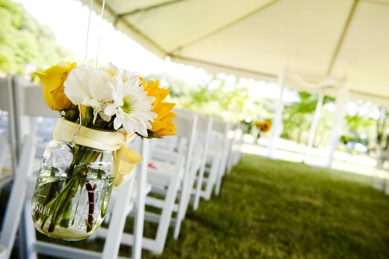 Summer marquee wedding