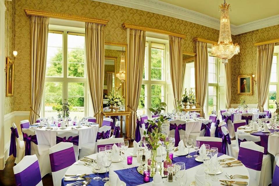 Large drawing room wedding reception