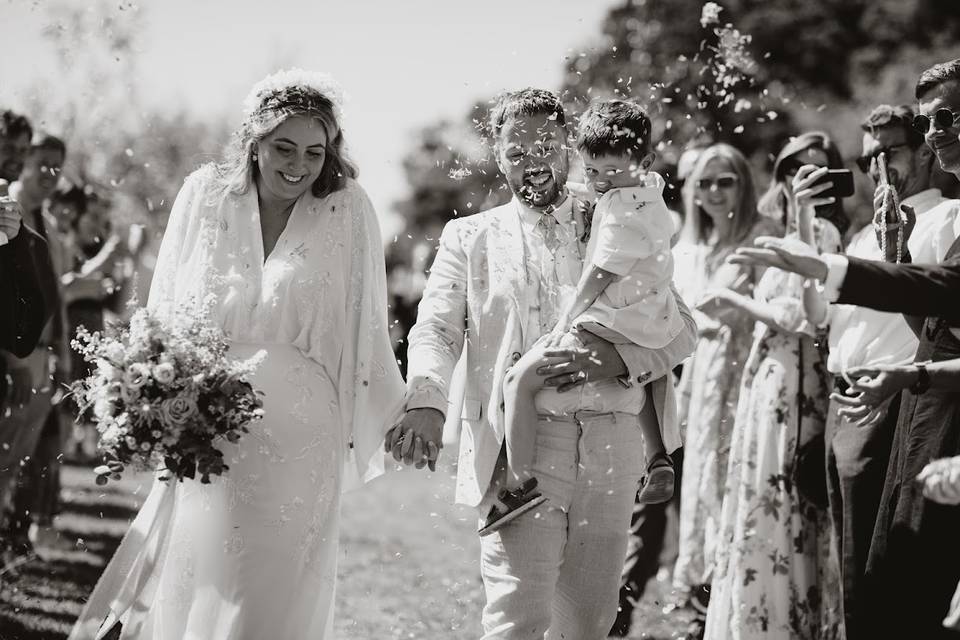 Petal confetti tunnel