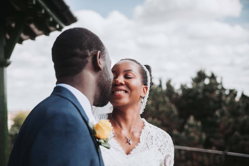 Smiling bride