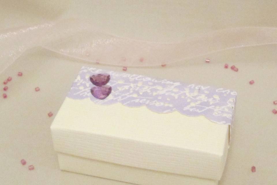 Handmade wedding favour box