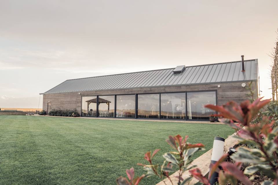 Outside the barn