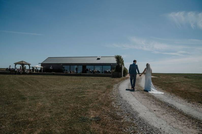 Couple on driveway