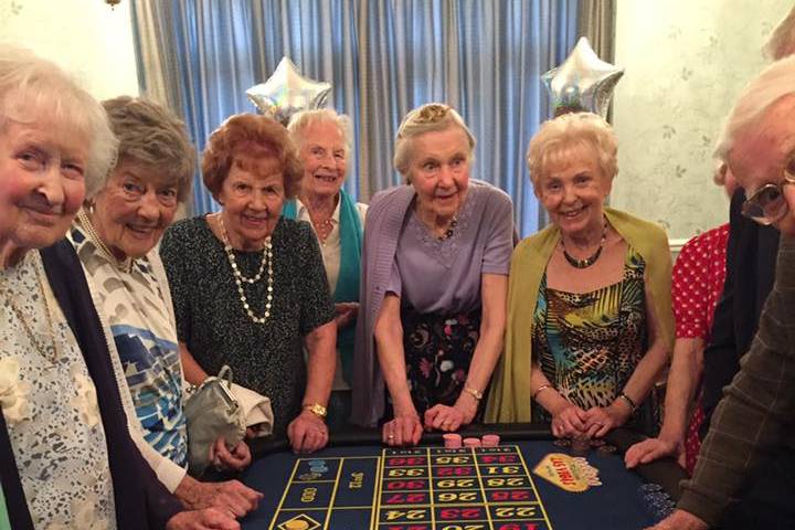 Guests enjoying roulette