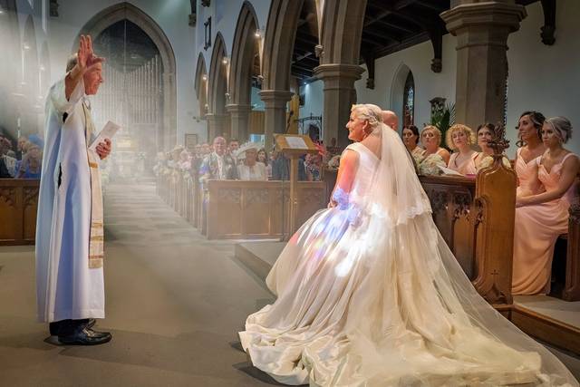 Atmospheric church ceremony