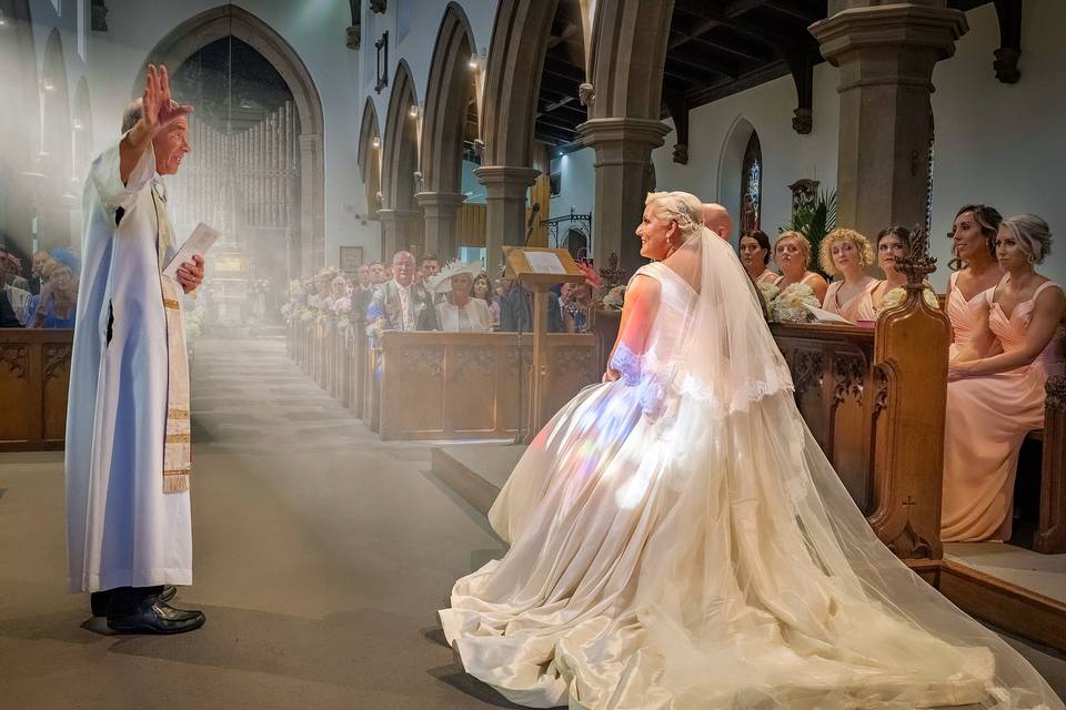 Atmospheric church ceremony