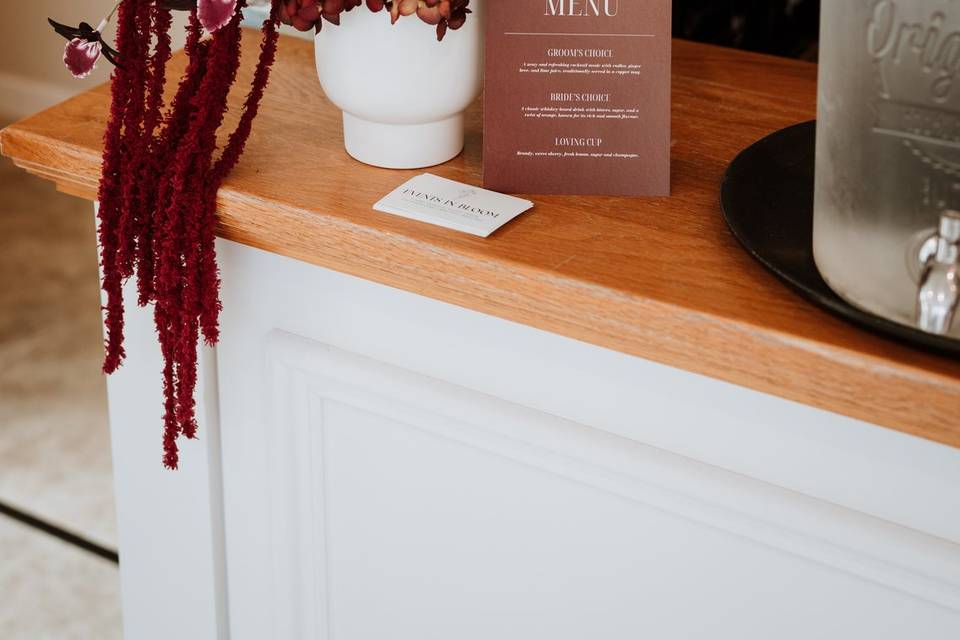 Burgundy Luxe Cocktail Cards