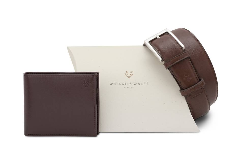 Wallet and belt gift sets