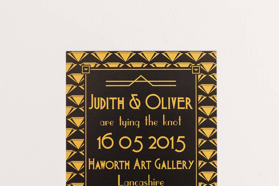 1920s art deco save the date