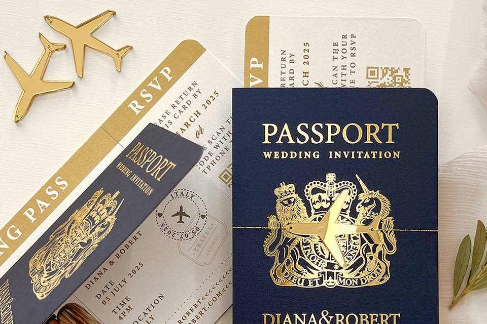 Uk passport wedding invitations