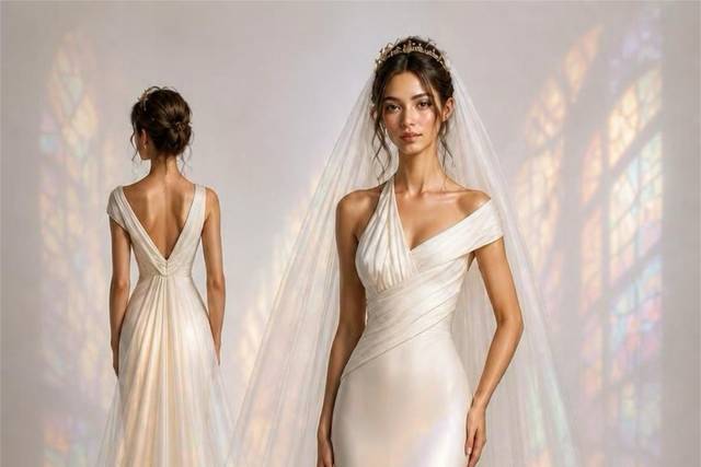 Diana - Asymmetric satin drape