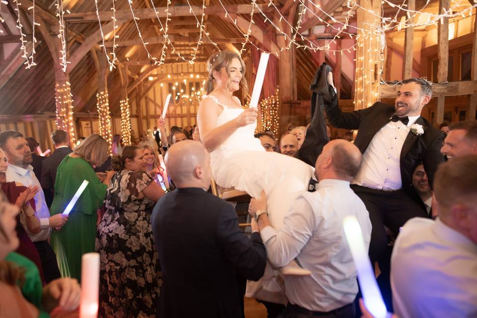 Dance floor in Essex Barn