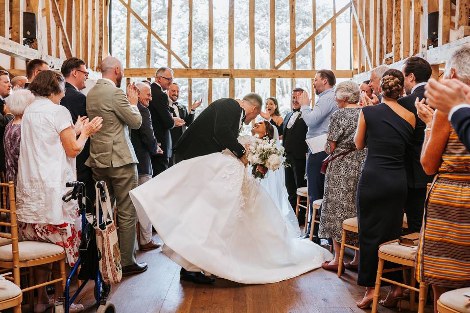 Hay Barn wedding ceremony