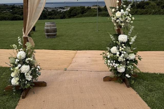 White Flower Arch
