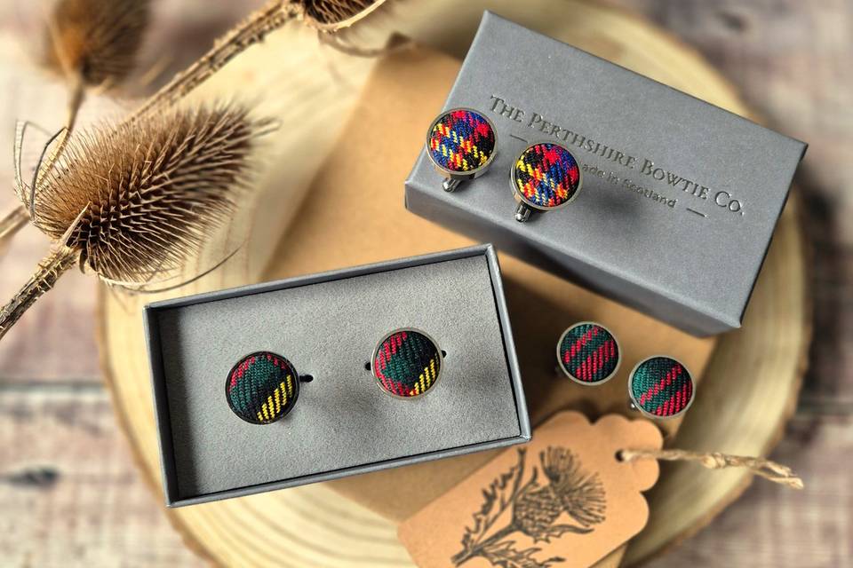 Custom Tartan Cufflinks