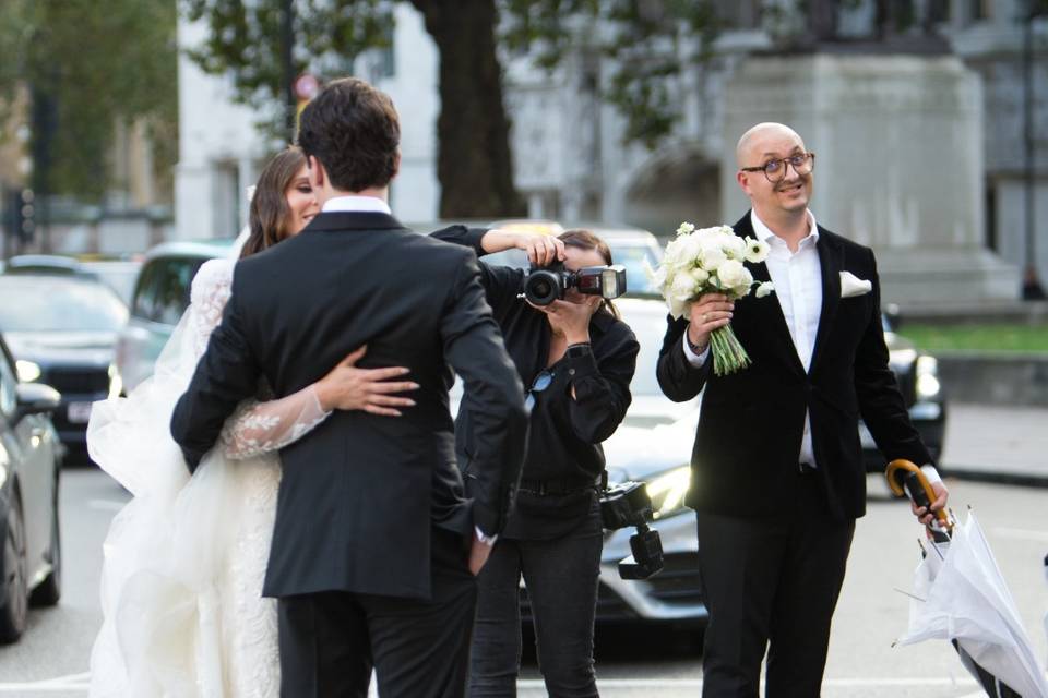 Always ready to grab a bouquet