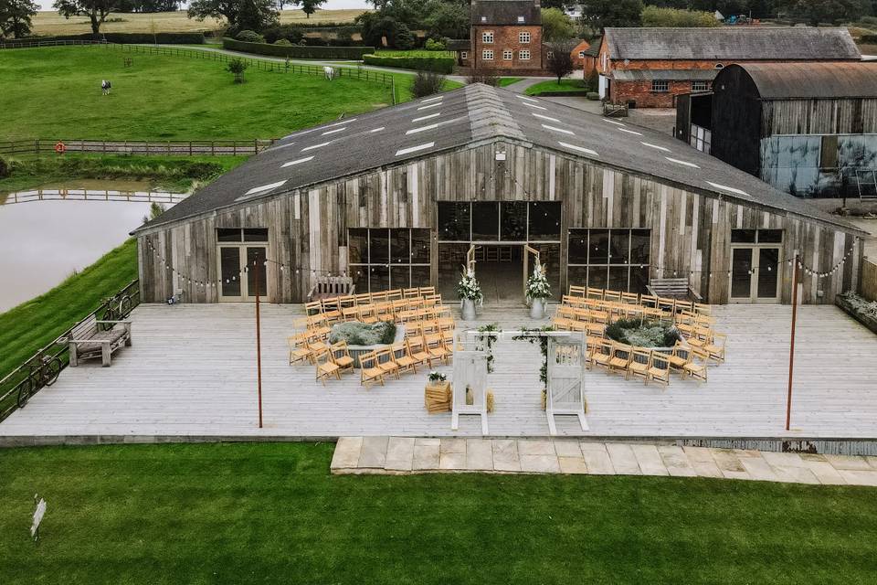 Grange Barn Outdoor decking