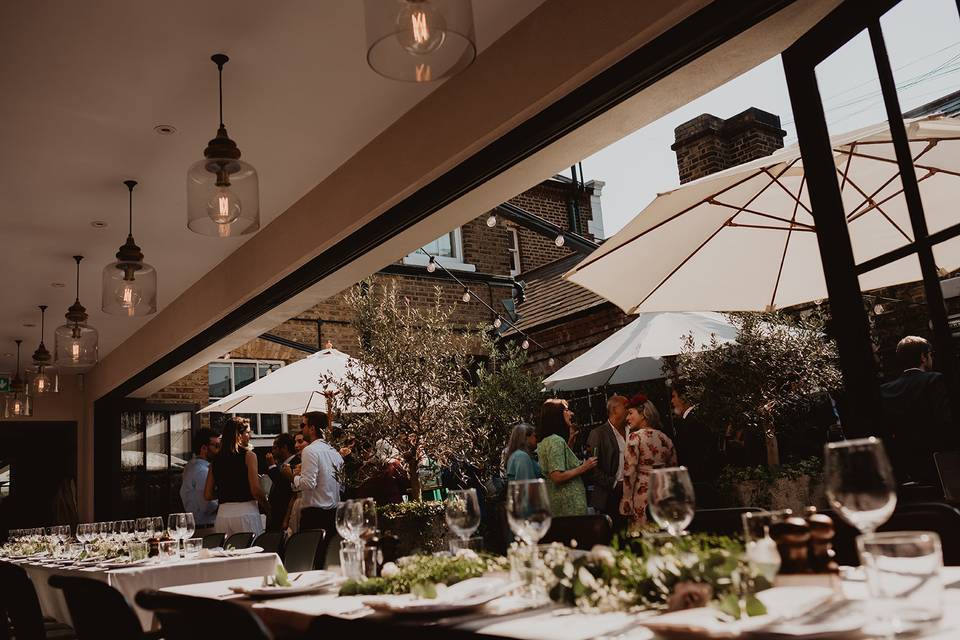 Drinks in the Courtyard