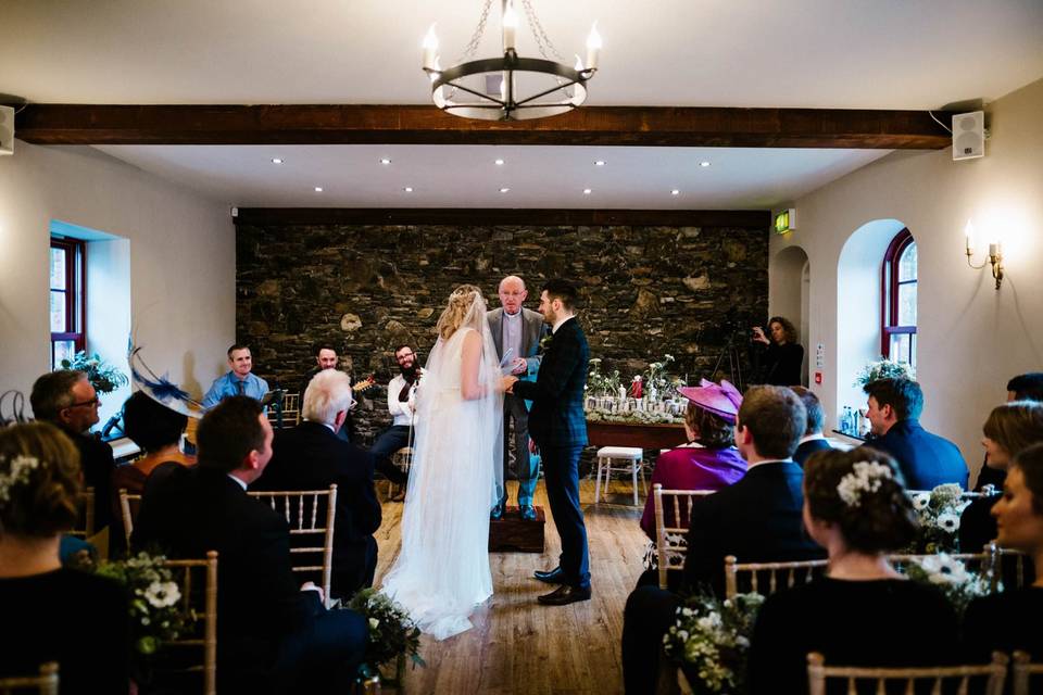 Indoor Ceremony in Stables