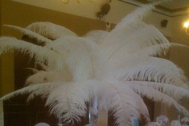 Ostrich Feather Centrepiece