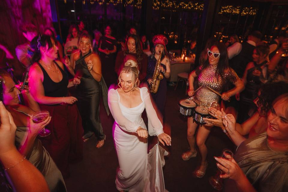 Bride and the Drummer vibing