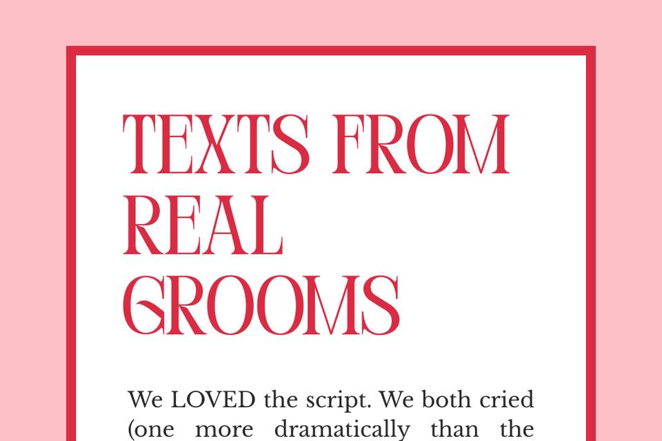 Texts from Real Grooms