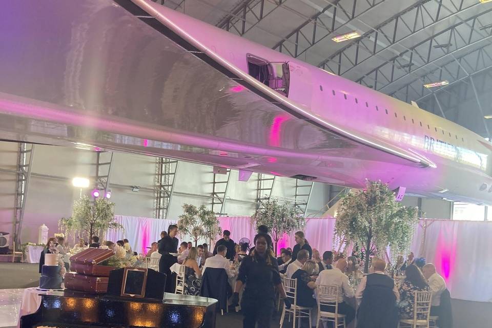 Playing under the Concorde!