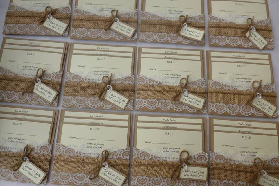 Rustic invitations