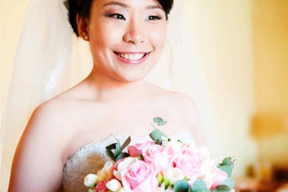 Smiling bride