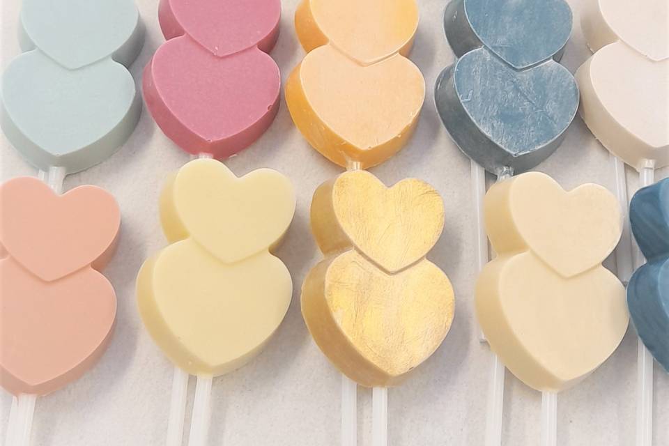 Double heart chocolate treats