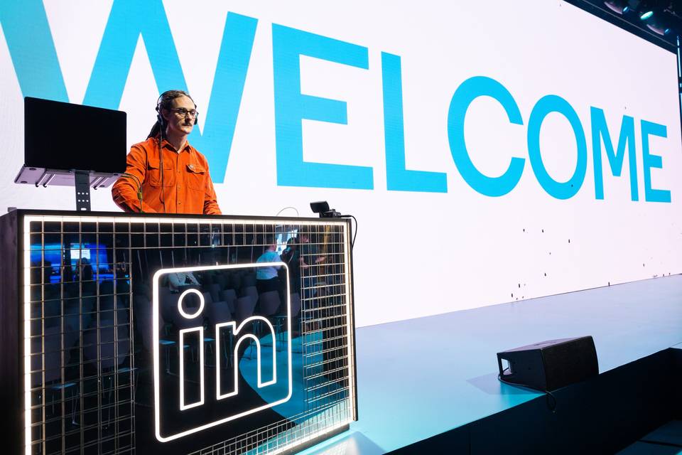 DJing for LinkedIn in Soho