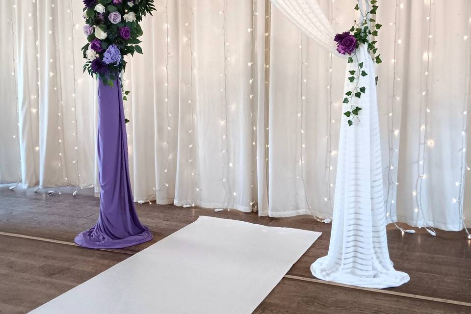 Purples and ivory arch