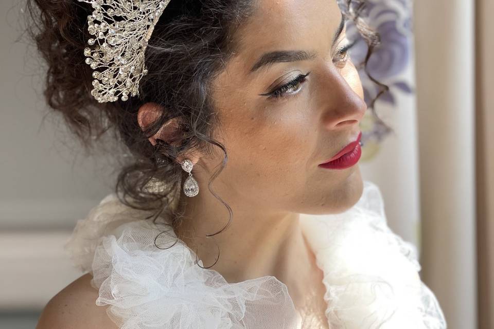 HESTIA Silver Bridal Crown