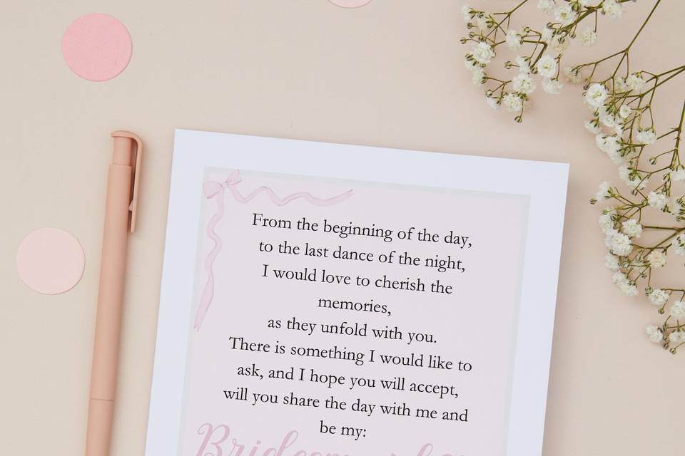 Bridesmaid Proposal Card