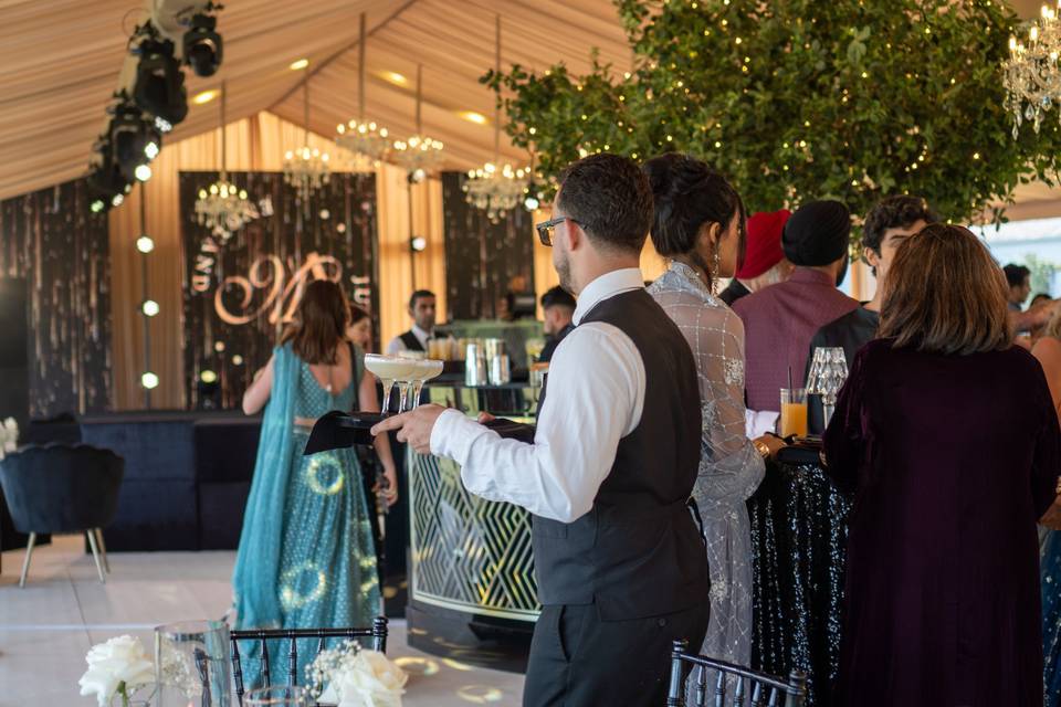 Marquee wedding bar service - bartenders for weddings