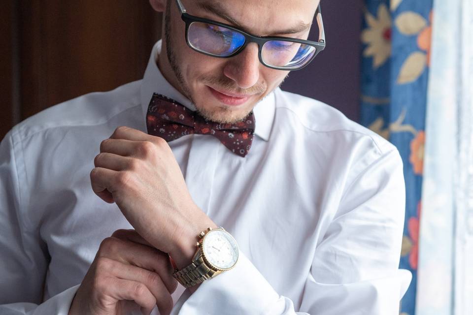 Preparing the groom