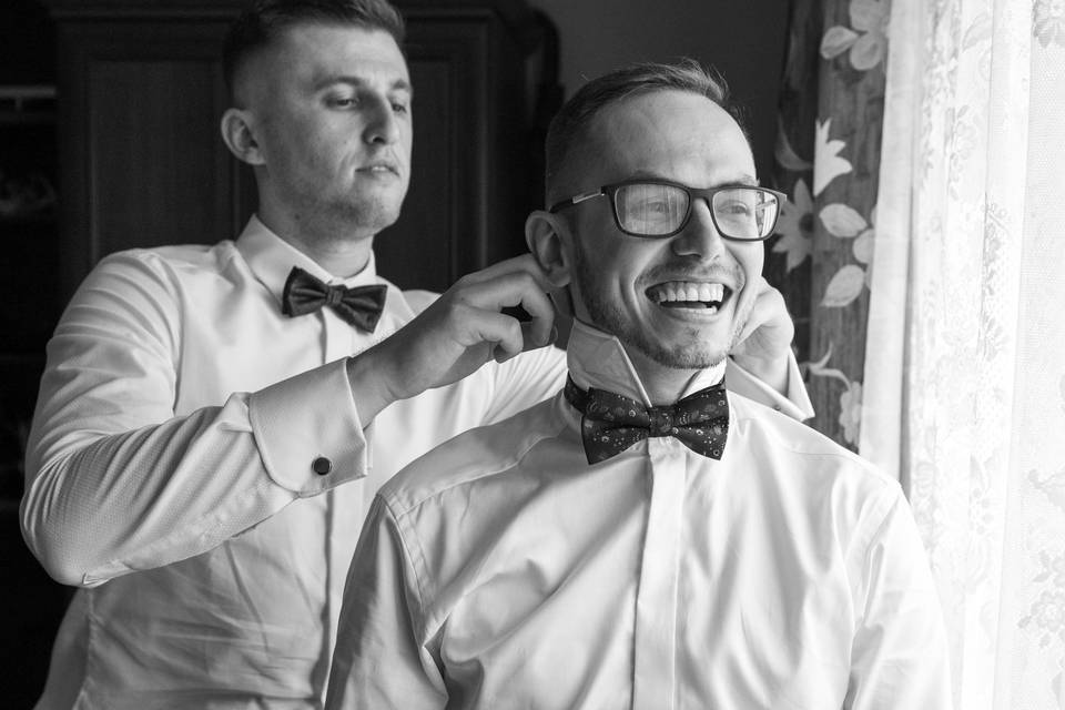 Preparing the groom
