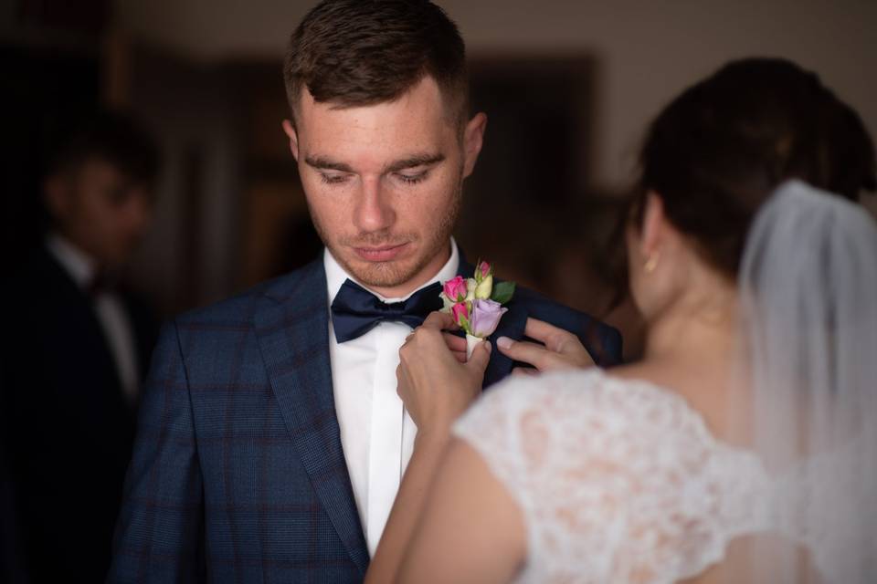 Preparing the groom