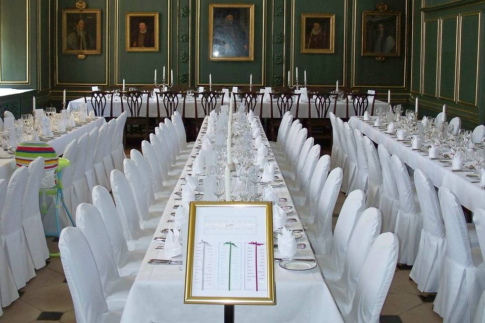 Magdalene College White Linen Chair Covers