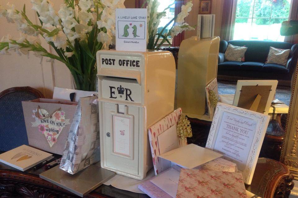 The Lawn Cream Wedding Post Box & Personalised Card