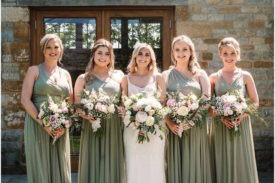 Bride and maids