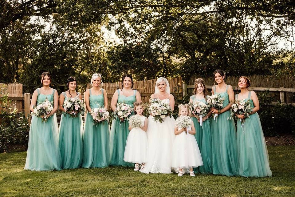 Bride and maids handtied bouqu