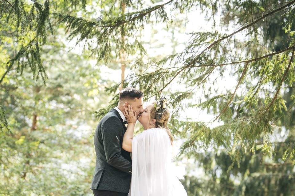 Wedding photography in forests