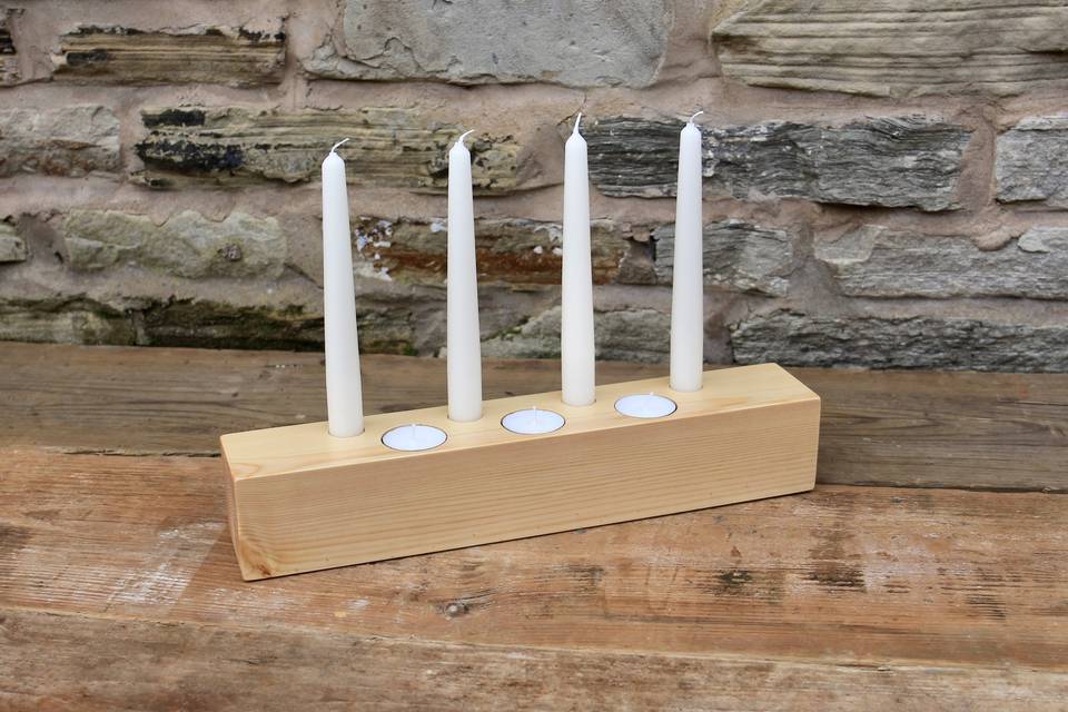 Pine tea light holder