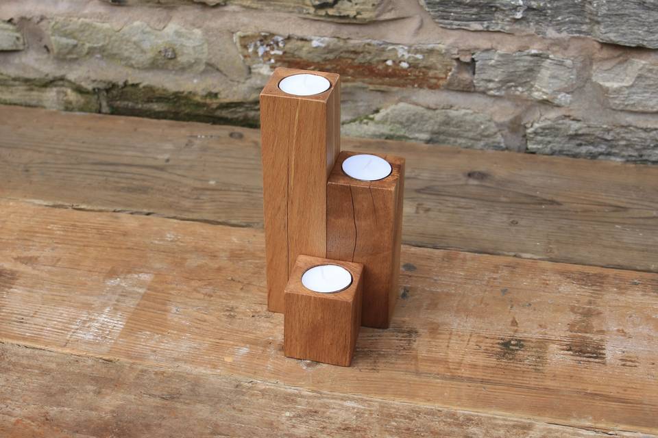 Beech Tea Light Towers